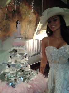 Celebrity Amy Jackson's 21st Birthday Personalised Cupcake Tower (1)